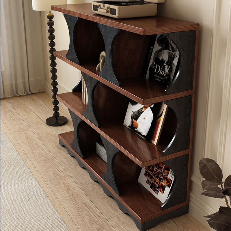Traditional Vintage Rectangular Particle Board Display Rack 4-Tier For Living Room