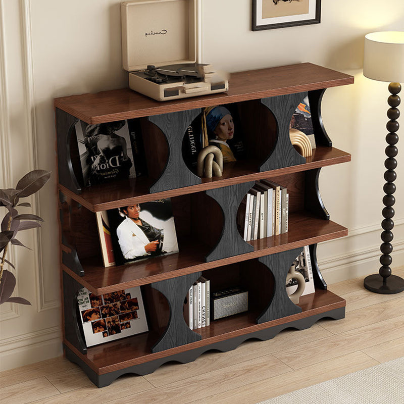 Traditional Vintage Rectangular Particle Board Display Rack 4-Tier For Living Room