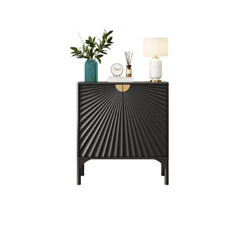 Contemporary Scandinavian Rectangular Solid Wood MDF Storage Cabinet 3-Tier For Living Room