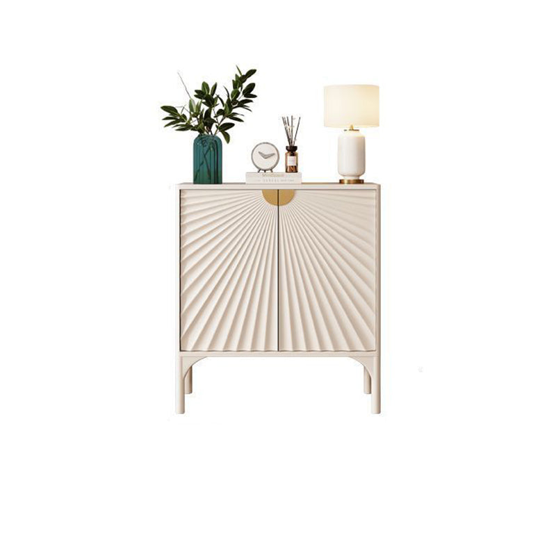Contemporary Scandinavian Rectangular Solid Wood MDF Storage Cabinet 3-Tier For Living Room
