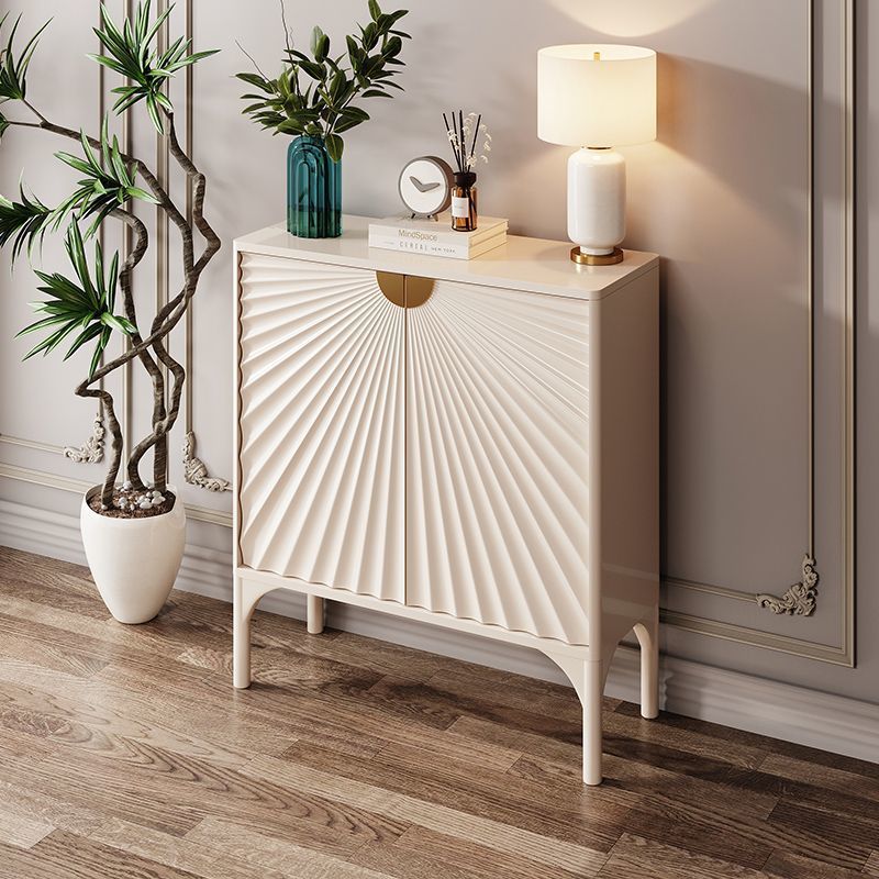 Contemporary Scandinavian Rectangular Solid Wood MDF Storage Cabinet 3-Tier For Living Room