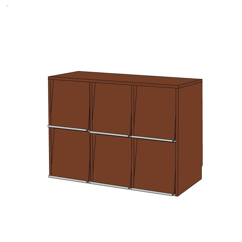 Traditional Vintage Rectangular Boxwood Storage Cabinet 4/6-Cabinet For Study
