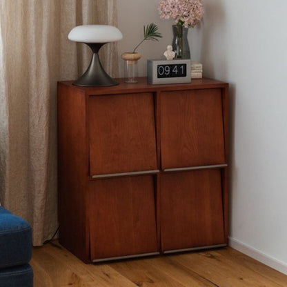 Traditional Vintage Rectangular Boxwood Storage Cabinet 4/6-Cabinet For Study