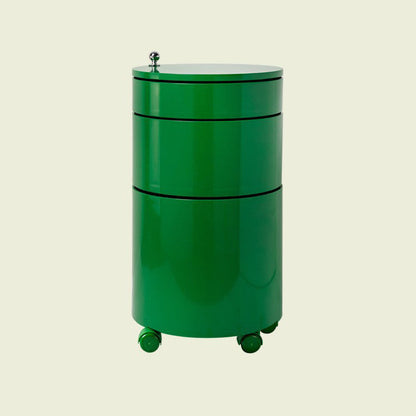 Modern Minimalist Rotatable Round ABS Steel Plate Movable End Table 2/3-Cabinet For Living Room