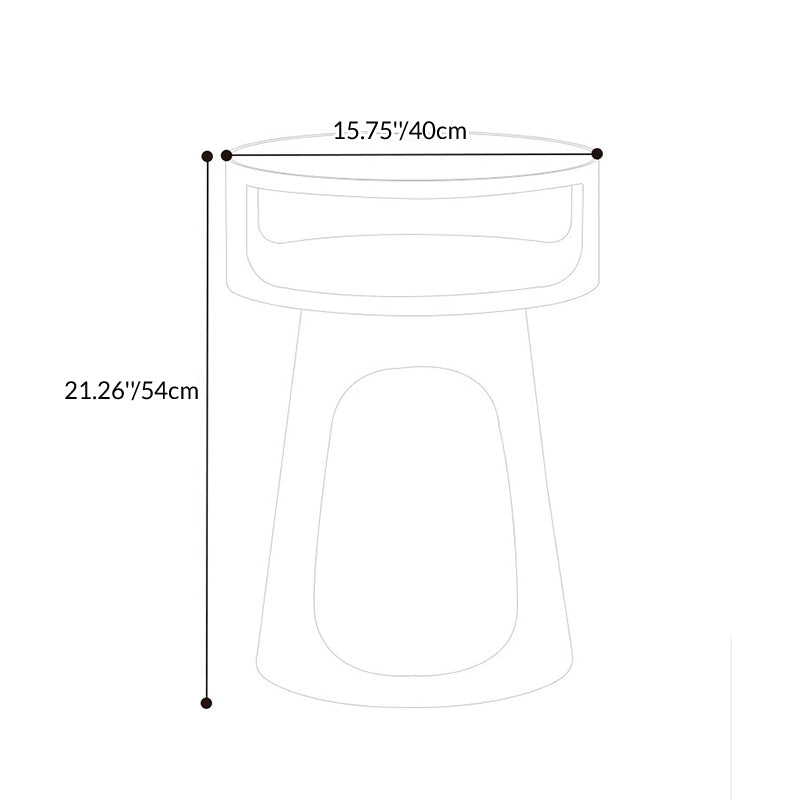 Contemporary Industrial Lighthouse Shape Carbon Steel Tempered Glass End Table 3-Tier For Bedroom