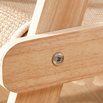 Modern Minimalist Triangle Hemp Rope Plywood Cat Tower 3-Tier For Living Room