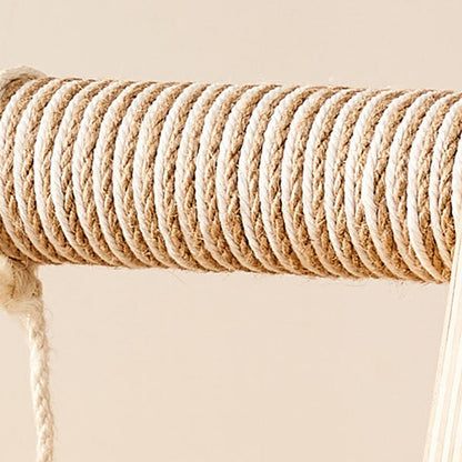 Modern Minimalist Triangle Hemp Rope Plywood Cat Tower 3-Tier For Living Room