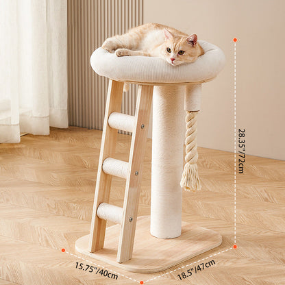 Contemporary Creative Tree Acrylic Multi-Layer Board Corduroy Cotton Rope Multi-Functional Cat Tower 2/4/5-Tier For Living Room