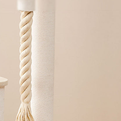 Contemporary Creative Tree Acrylic Multi-Layer Board Corduroy Cotton Rope Multi-Functional Cat Tower 2/4/5-Tier For Living Room