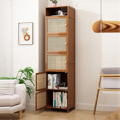 Modern Minimalist Square Bamboo MDF Plastic Rattan Weaving Storage Cabinet 2/3/4/5/6-Cabinet For Study