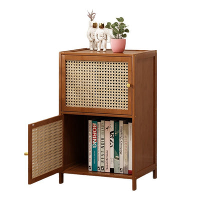 Modern Minimalist Square Bamboo MDF Plastic Rattan Weaving Storage Cabinet 2/3/4/5/6-Cabinet For Study