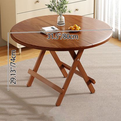 Modern Simplicity Round MDF Iron Foldable Dining Table For 2-8 Seats