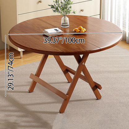 Modern Simplicity Round MDF Iron Foldable Dining Table For 2-8 Seats
