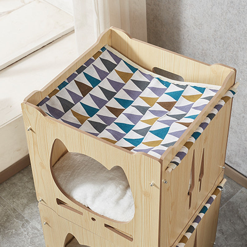 Modern Art Deco Sturdy Square MDF Integrated Cat Beds 1-Cabinet For Living Room
