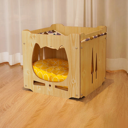 Modern Art Deco Sturdy Square MDF Integrated Cat Beds 1-Cabinet For Living Room