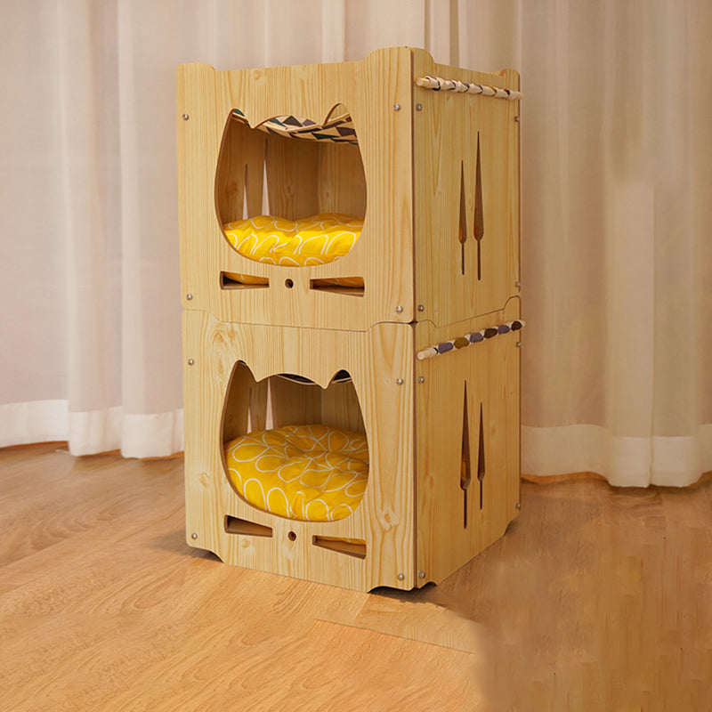 Modern Art Deco Sturdy Square MDF Integrated Cat Beds 1-Cabinet For Living Room