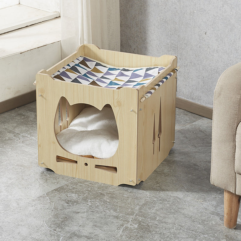 Modern Art Deco Sturdy Square MDF Integrated Cat Beds 1-Cabinet For Living Room