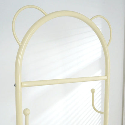 Contemporary Creative Bear-Shape Carbon Steel Iron Hall Tree 1-Basket For Entryway & Hallway