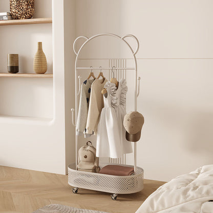 Contemporary Creative Bear-Shape Carbon Steel Iron Hall Tree 1-Basket For Entryway & Hallway