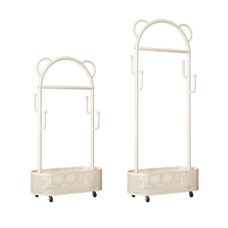 Contemporary Creative Bear-Shape Carbon Steel Iron Hall Tree 1-Basket For Entryway & Hallway