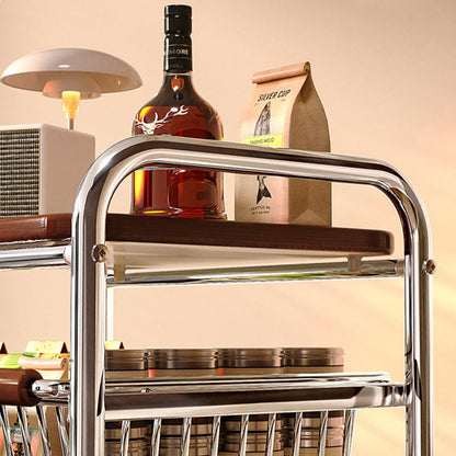 Modern Minimalist MDF Steel Rectangular Movable Shelf Side Table 5-Tier For Living Room