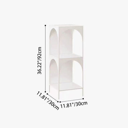 Modern Minimalist Iron Square Side Table 3-Tier For Living Room