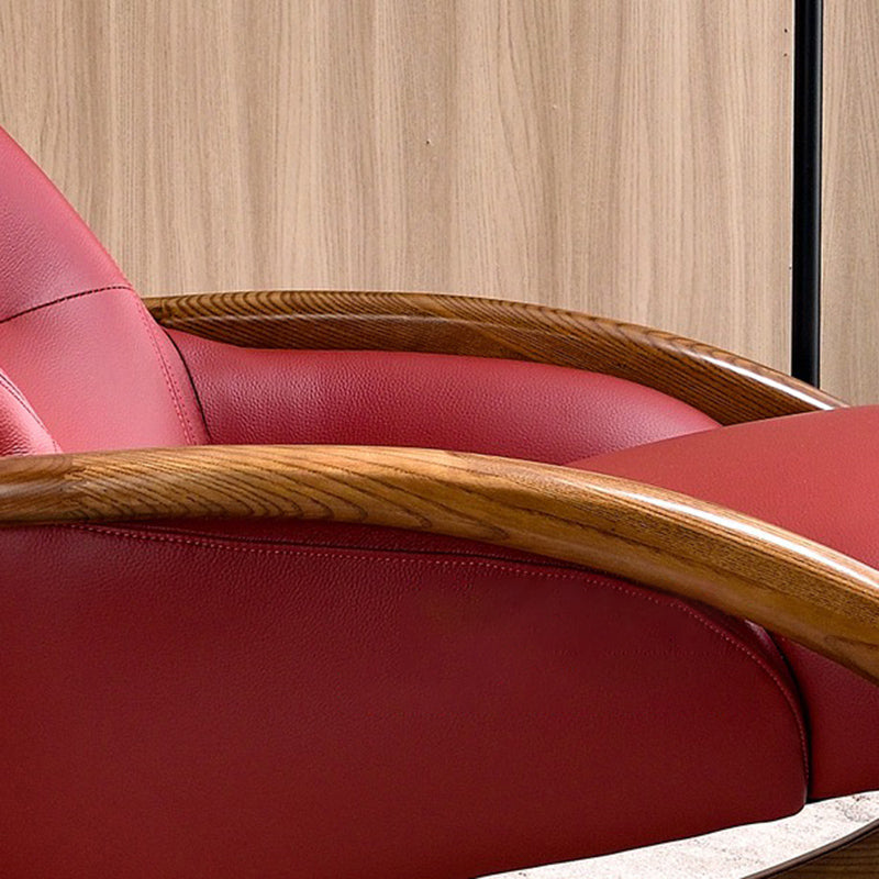 Nostalgic Vintage Recliner - Curved Design Stain & Wear-Resistant Upholstery Rocking Chair For Living Room