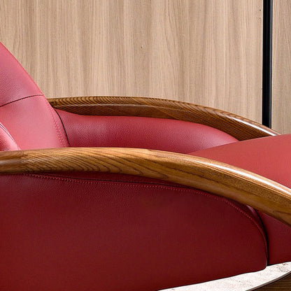 Nostalgic Vintage Recliner - Curved Design Stain & Wear-Resistant Upholstery Rocking Chair For Living Room