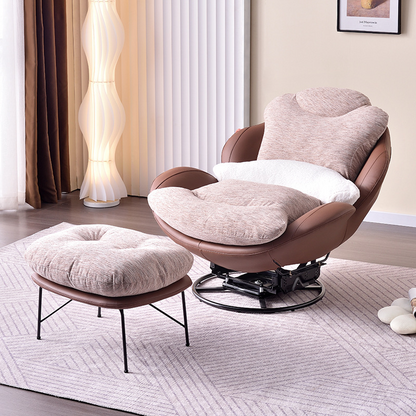 Sleek Minimalist Accent Chair - Multi-Scene 360° Rotatable Sofa Chair For Living Room & Bedroom