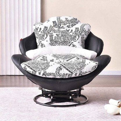 Sleek Minimalist Accent Chair - Multi-Scene 360° Rotatable Sofa Chair For Living Room & Bedroom