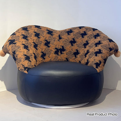 Nordic Heart Shaped Swivel Accent Chair - Friendly Fabric Lazy Lounge Chair For Living Room & Bedroom