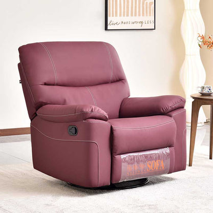 Contemporary Multi-Functional Swivel Armchair - Faux Leather Recliner Accent Chair For Living Room