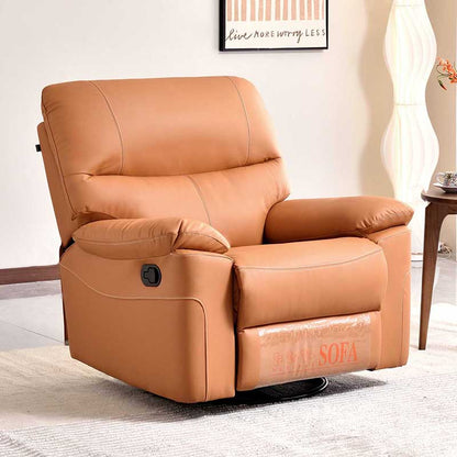 Contemporary Multi-Functional Swivel Armchair - Faux Leather Recliner Accent Chair For Living Room
