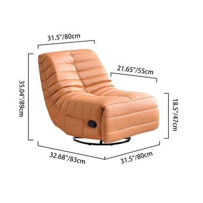 Modern Luxury Recliner Lounge Chair - Adjustable 360° Swivel Relax Accent Chair For Living Room