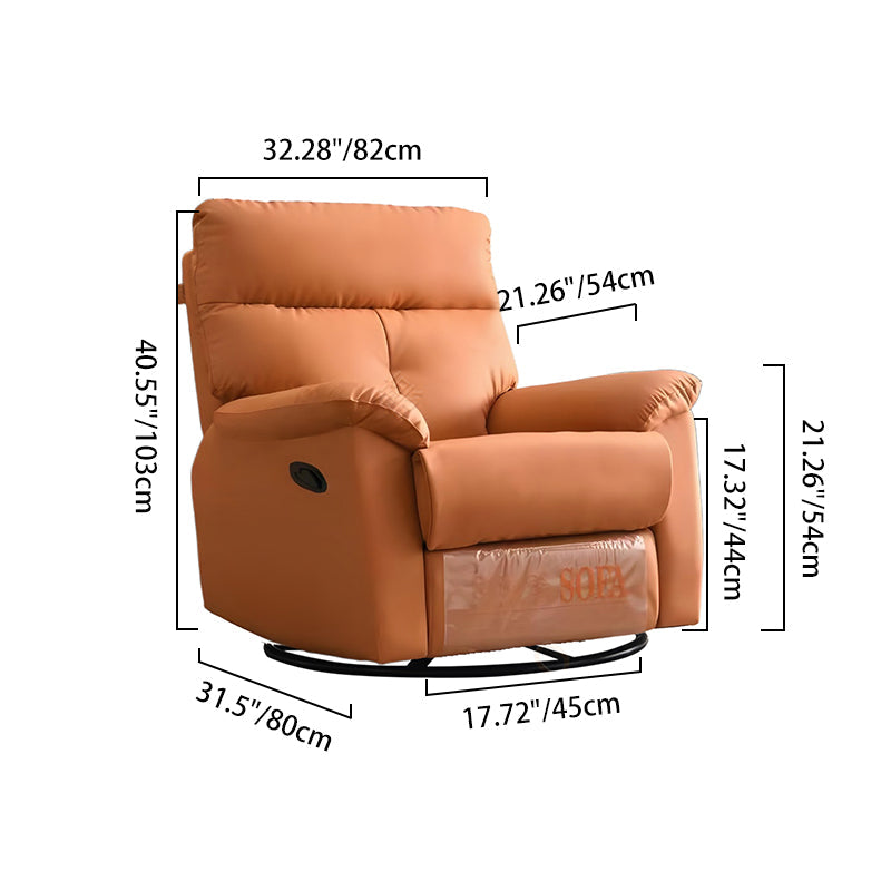 Contemporary Nordic R Rocking & Swivel Recliner Chair - Multi-Angle Adjustable Lounge Chair For Living Room