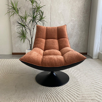 Modern Luxury Swivel Accent Chair - Chenille Fabric & Eco-Friendly Faux Leather Lounge Chair For Living Room & Bedroom