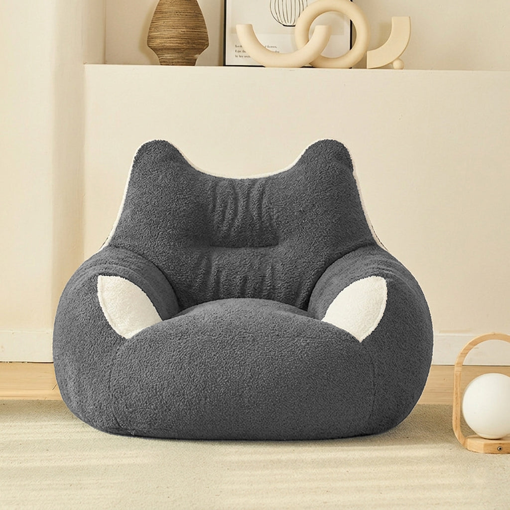 Contemporary Creative Teddy Fleece Fabric Animal Shaped Sofa Backrest Armrests For Living Room