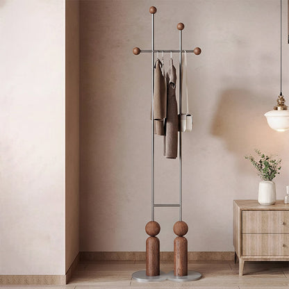 Traditional Vintage Rectangular Wabi-Sabi Style Stainless Steel Carbon Steel Hall Tree For Bedroom & Entryways