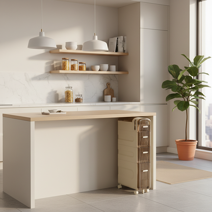 Modern Minimalist Rectangular Polypropylene Acrylonitrile Butadiene Styrene Polyethylene Terephthalate Storage Cabinet 2/3/4-Drawer For Kitchen