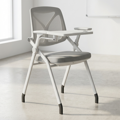Multi-Function Adjustable Armrests & Foldable Design Desk Chair - Minimalist Office Chair With 180° Flip Desk & Ergonomic Support For Home Office