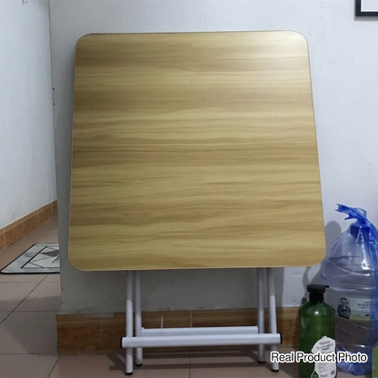 Modern Simplicity Square MDF Galvanized Steel Pipe Foldable Dining Table For 4 Seats