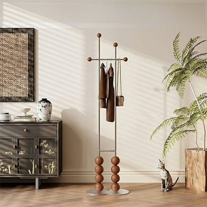 Traditional Vintage Rectangular Wabi-Sabi Style Stainless Steel Carbon Steel Hall Tree For Bedroom & Entryways