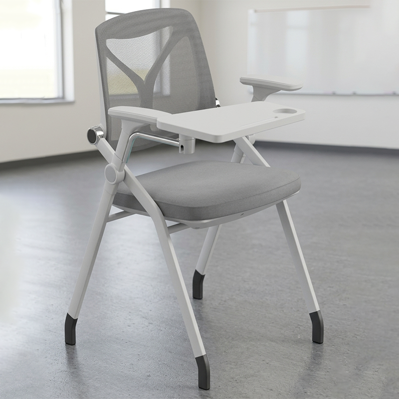 Multi-Function Adjustable Armrests & Foldable Design Desk Chair - Minimalist Office Chair With 180° Flip Desk & Ergonomic Support For Home Office
