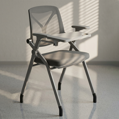 Multi-Function Adjustable Armrests & Foldable Design Desk Chair - Minimalist Office Chair With 180° Flip Desk & Ergonomic Support For Home Office