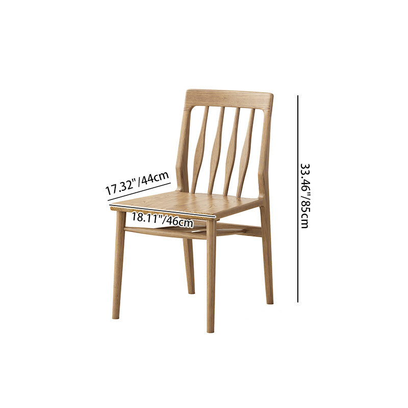 Traditional Chinese Curved Ergonomic Support Chair - North American Ash Wood Dining Chair For Dinning Room