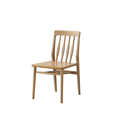 Traditional Chinese Curved Ergonomic Support Chair - North American Ash Wood Dining Chair For Dinning Room