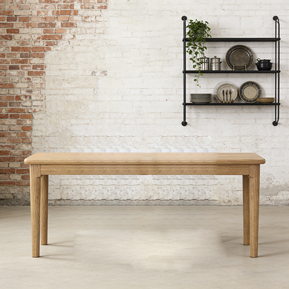 Traditional Handcrafted Rectangular Table - North American Ash Wood Dining Table For Dining Room