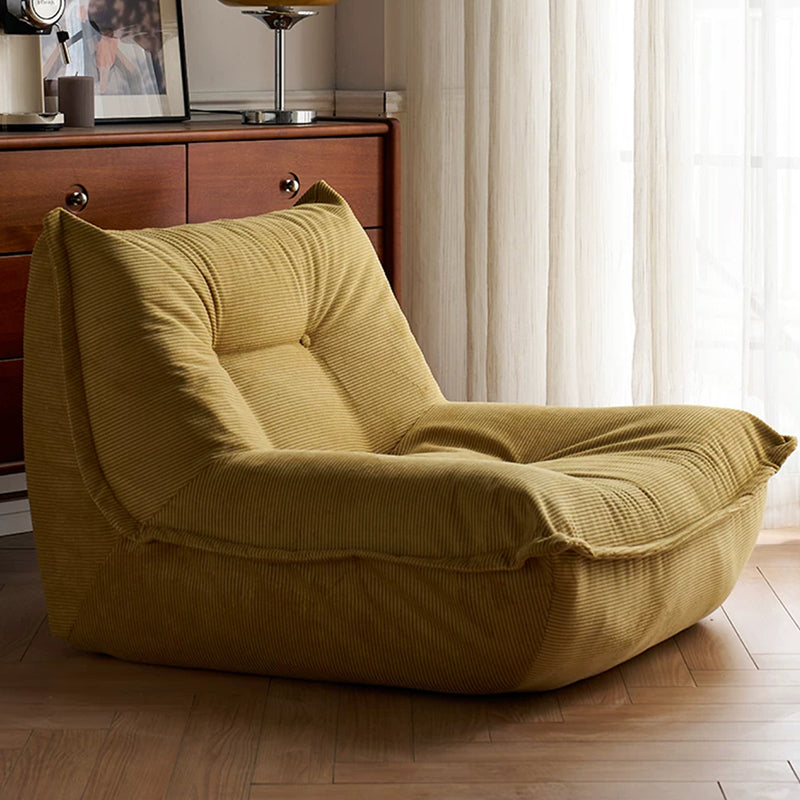 Contemporary Nordic Ergonomic Compressed Foam Sofa - Eco-Friendly High-Resilience Foam Fabric Sofa For Living Room & Bedroom