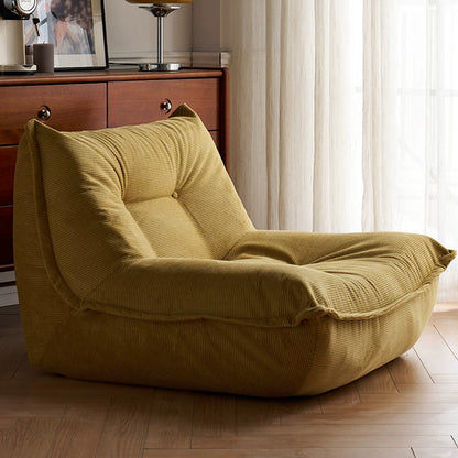 Contemporary Nordic Ergonomic Compressed Foam Sofa - Eco-Friendly High-Resilience Foam Fabric Sofa For Living Room & Bedroom