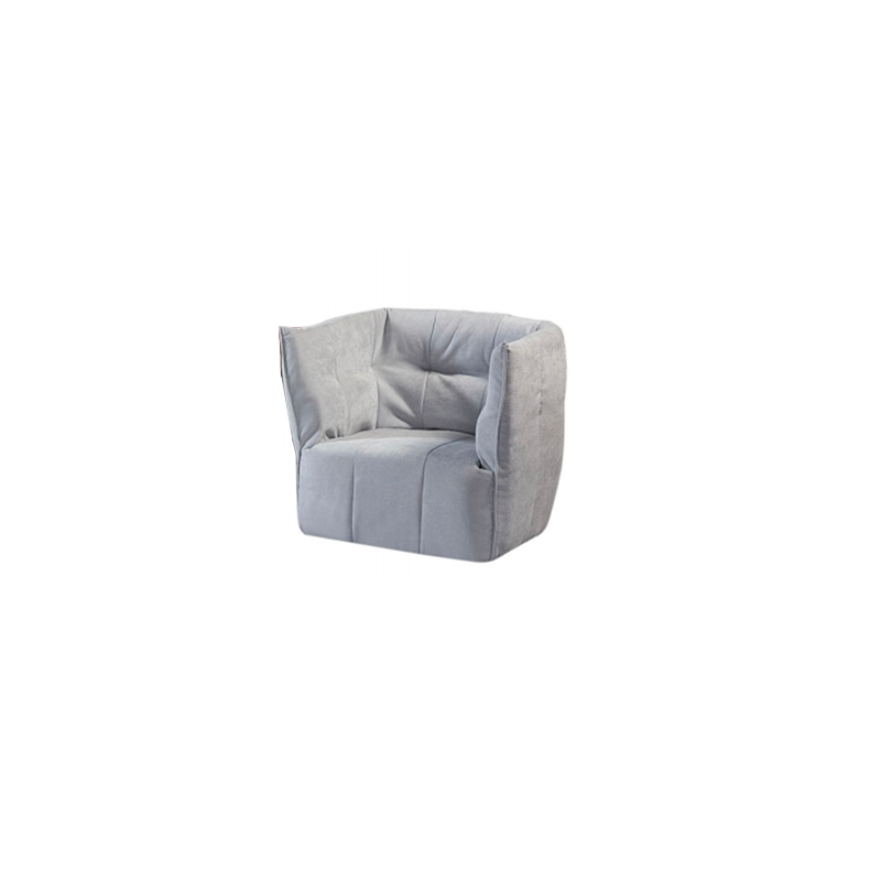 Contemporary Scandinavian U-Shape Fabric Lounge Chair Sofa - Small Space Sponge Comfy Accent Chair For Living Room